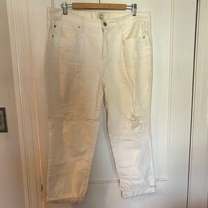 J. Crew white denim jeans sz 33/14R
